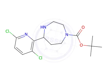 Chemical structure of tert-butyl 5-(3,6-dichloro-2-pyridyl)-1,4-diazepane-1-carboxylate