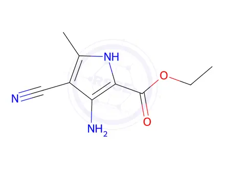 Chemical structure of Ethyl 3-amino-4-cyano-5-methyl-1H-pyrrole-2-carboxylate