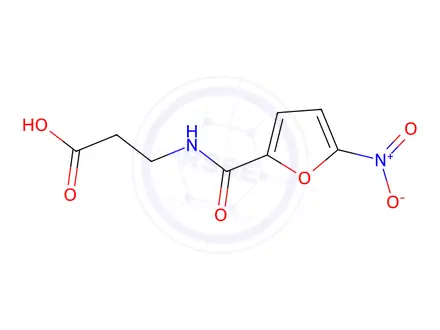 Chemical structure of 3-[(5-Nitrofuran-2-yl)formamido]propanoic Acid