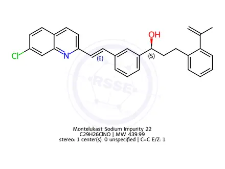 Chemical structure of Montelukast Sodium Impurity 22