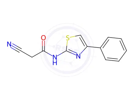 Chemical structure of 2-cyano-N-(4-phenyl-1,3-thiazol-2-yl)acetamide