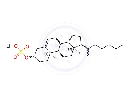 Chemical structure of Cholesterol sulfate lithium salt