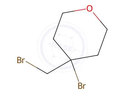 Chemical structure of 4-Bromo-4-(bromomethyl)tetrahydro-2H-pyran