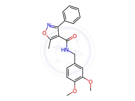 Chemical structure of n-(3,4-Dimethoxybenzyl)-5-methyl-3-phenylisoxazole-4-carboxamide