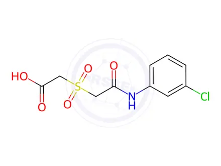 Chemical structure of 2-{[2-(3-chloroanilino)-2-oxoethyl]sulfonyl}acetic acid