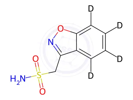 Chemical structure of Zonisamide D4