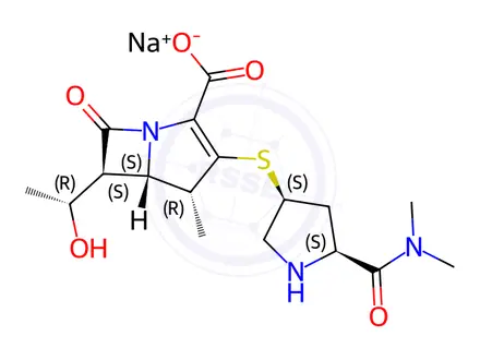 Chemical structure of Meropenem Sodium Salt