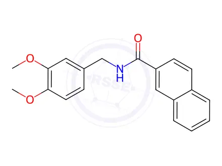 Chemical structure of 2-Naphthalenecarboxamide, N-[(3,4-dimethoxyphenyl)methyl]-