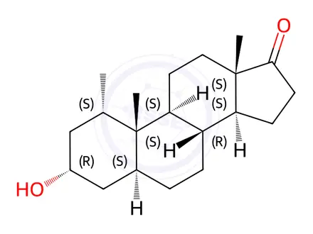 Chemical structure of 1a-Methyl-5a-androstan-3a-ol-17-one