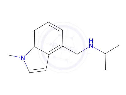 Chemical structure of N-((1-methyl-1H-indol-4-yl)methyl)propan-2-amine