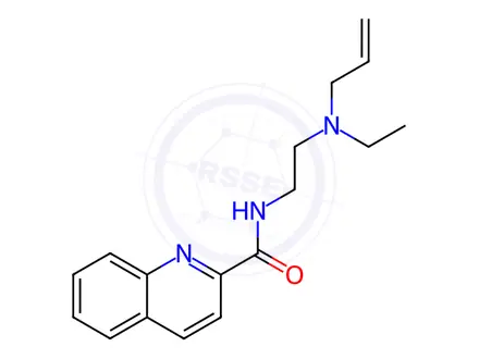 Chemical structure of N-[2-(Allylethylamino)ethyl]-2-quinolinecarboxamide