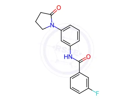 Chemical structure of 3-Fluoro-N-(3-(2-oxopyrrolidin-1-yl)phenyl)benzamide