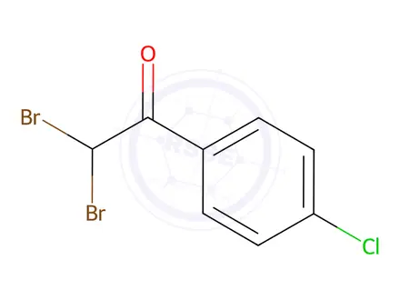 Chemical structure of 2,2-dibromo-1-(4-chlorophenyl)ethanone