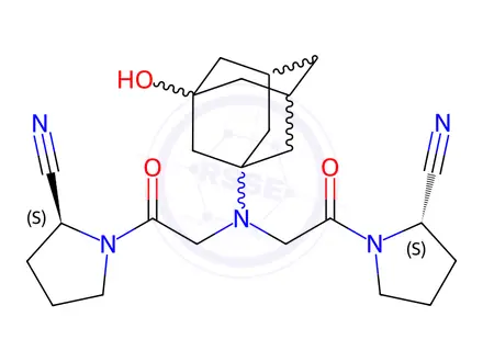 Chemical structure of Vildagliptin Impurity A