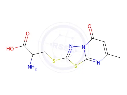 Chemical structure of (R)-2-Amino-3-((7-methyl-5-oxo-5H-[1,3,4]thiadiazolo[3,2-a]pyrimidin-2-yl)thio)propanoic acid