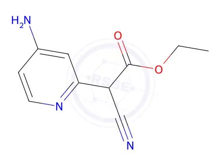 Chemical structure of Ethyl 2-(4-aminopyridin-2-yl)-2-cyanoacetate