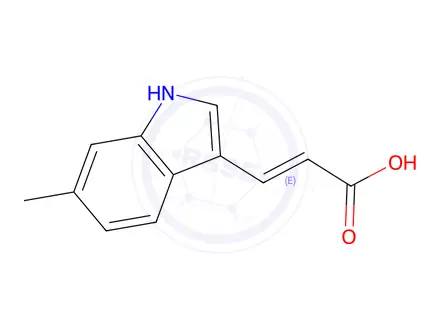 Chemical structure of (E)-3-(6-Methyl-1H-indol-3-yl)acrylic Acid