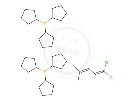 Chemical structure of DICHORO(3-METHYL-2-BUTENYLIDENE)BIS