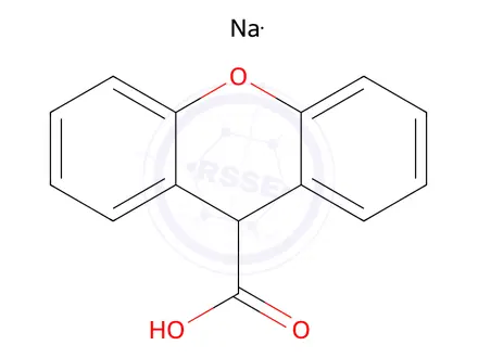 Chemical structure of Xanthene-9-carboxylic acid sodium