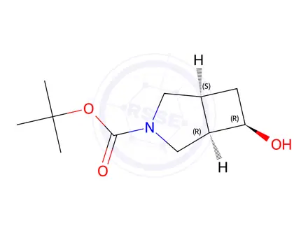 Chemical structure of Tert-butyl (1S,5R,6R)-6-hydroxy-3-azabicyclo[3.2.0]Heptane-3-carboxylate