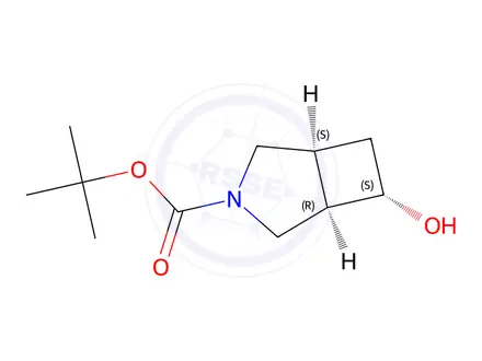 Chemical structure of Tert-butyl (1S,5R,6S)-6-hydroxy-3-azabicyclo[3.2.0]Heptane-3-carboxylate