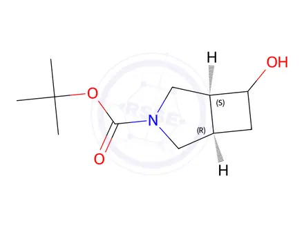 Chemical structure of (1R,5S)-tert-butyl 6-hydroxy-3-azabicyclo[3.2.0]heptane-3-carboxylate