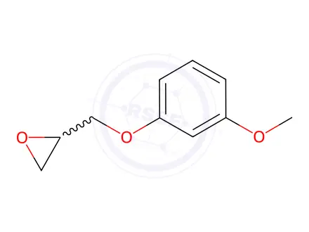 Chemical structure of 2-[(3-Methoxy phenoxy) methyl] Oxirane