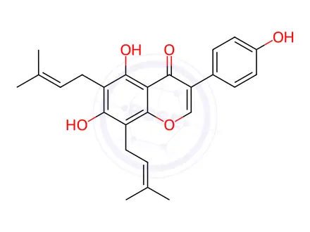 Chemical structure of 6,8-Diprenylgenistein