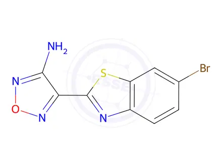 Chemical structure of 4-(6-Bromo-1,3-benzothiazol-2-yl)-1,2,5-oxadiazol-3-amine