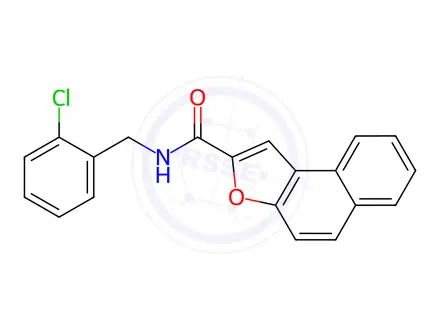 Chemical structure of N-(2-chlorobenzyl)naphtho[2,1-b]furan-2-carboxamide