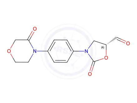Chemical structure of (5R)​-2-​Oxo-​3-​[4-​(3-​oxo-​4-​morpholinyl)​phenyl]​-​5-​oxazolidinecarboxald​ehyde