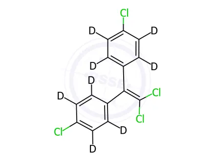 Chemical structure of 4,4'-DDE D8