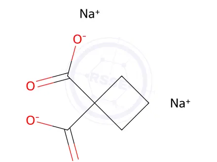Chemical structure of 1,1-Cyclobutanedicarboxylic Acid Disodium Salt