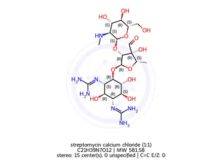 Chemical structure of STREPTOMYCIN HYDROCHLORIDE