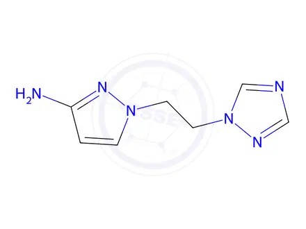 Chemical structure of 1-(2-(1h-1,2,4-Triazol-1-yl)ethyl)-1h-pyrazol-3-amine