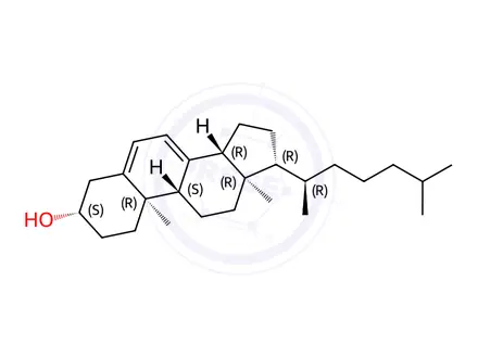 Chemical structure of 7-Dehydrocholesterol(Provitamin D3)
