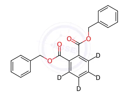 Chemical structure of Dibenzyl phthalate-D4