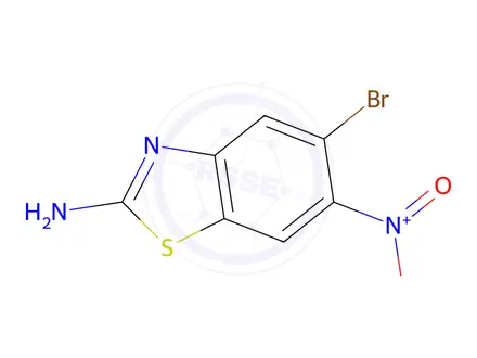 Chemical structure of 5-Bromo-6-nitrobenzo[d]thiazol-2-amine
