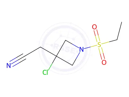 Chemical structure of 2-(3-Chloro-1-(ethylsulfonyl)azetidin-3-yl)acetonitrile