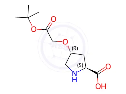 Chemical structure of (4R)-4-[2-(1,1-Dimethylethoxy)-2-oxoethoxy]-L-proline