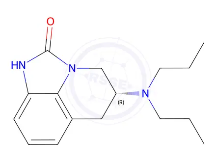 Chemical structure of 5-(dipropylamino)-5,6-dihydro-4H-imidazo-(5,1ij)quinolin-2(1H)-one