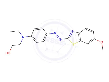 Chemical structure of 2-[N-ethyl-p-[(6-methoxybenzothiazol-2-yl)azo]anilino]ethanol