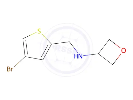 Chemical structure of N-[(4-Bromothiophen-2-yl)methyl]oxetan-3-amine