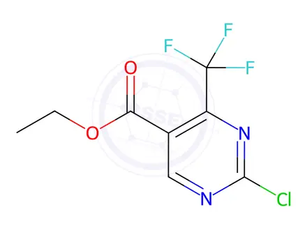 Chemical structure of Ethyl 2-Chloro-4-(trifluoromethyl)pyrimidine-5-carboxylate