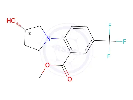 Chemical structure of (S)-Methyl 2-(3-hydroxypyrrolidin-1-yl)-5-(trifluoromethyl)benzoate