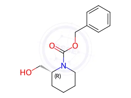 Chemical structure of (R)-N-Benzyloxycarbonyl-2-piperidinemethanol