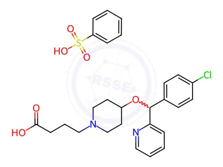 Chemical structure of Bepotastine Besylate (Racemate)