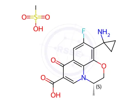 Chemical structure of Pazufloxacin Mesilate