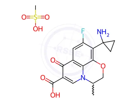Chemical structure of rac-Pazufloxacin Mesylate
