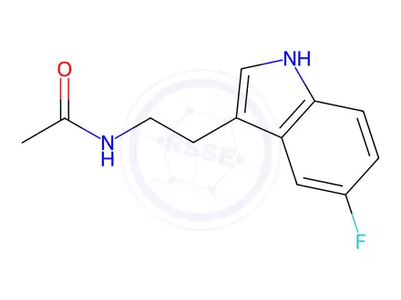 Chemical structure of n-[2-(5-fluoro-1h-indol-3-yl)ethyl]acetamide